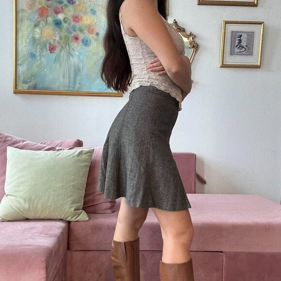 Tweed Wool Midi Skirt - Picture 6 of 6